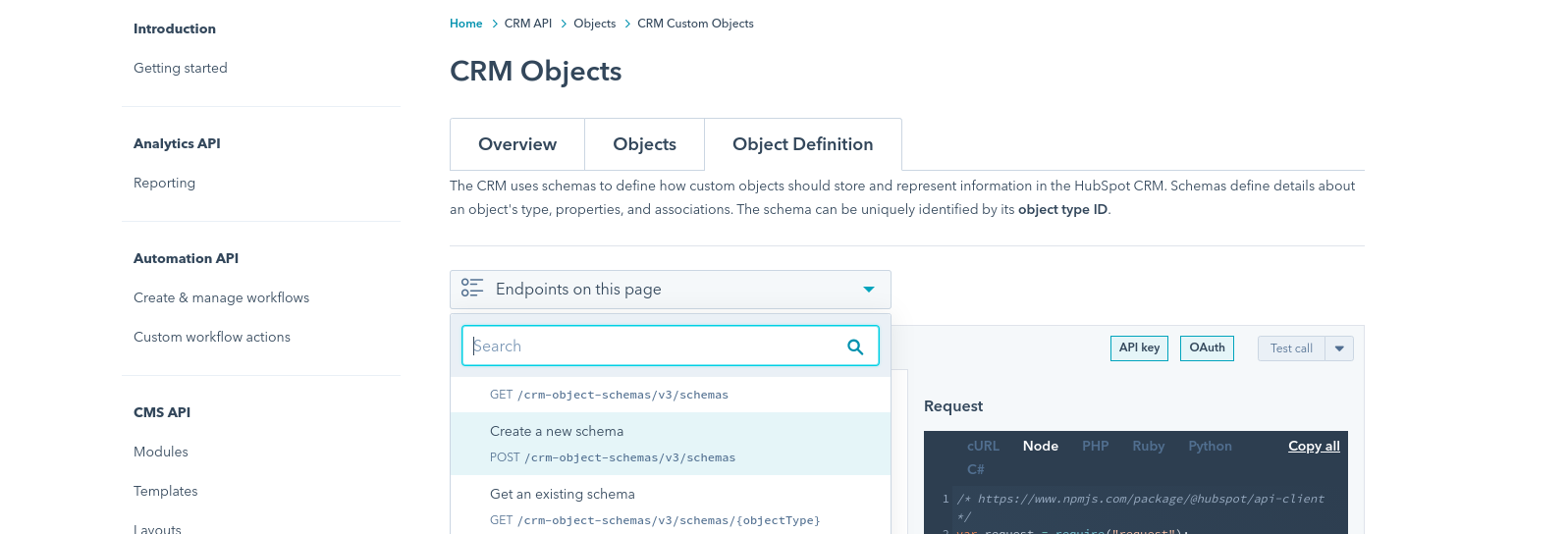 1_Create a new schema_democustomobject_hubspot