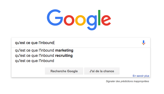 Exemple de requête Google