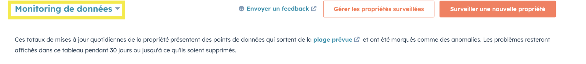 monitoring des données_HubSpot