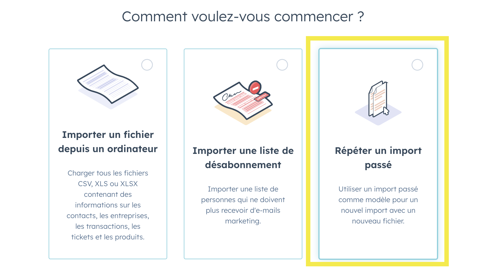 répéter un import passé_HubSpot