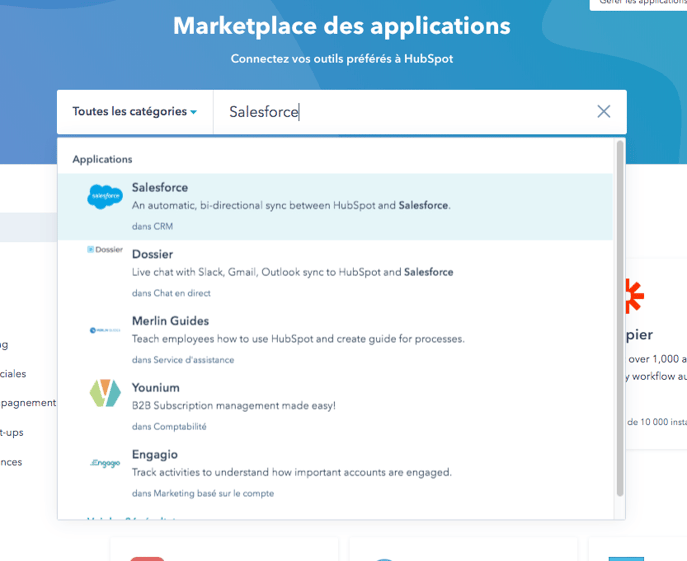 recherche Salesforce