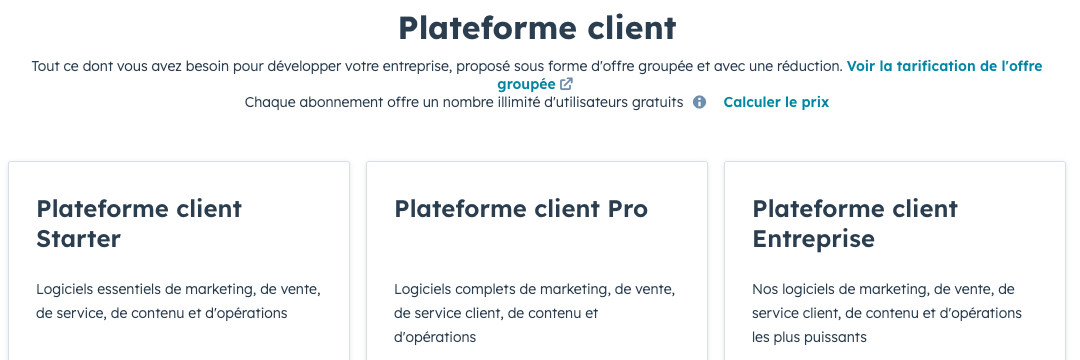 plateforme client hubspot